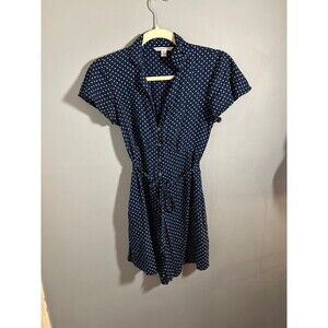 American Eagle Navy Polka Dot Romper